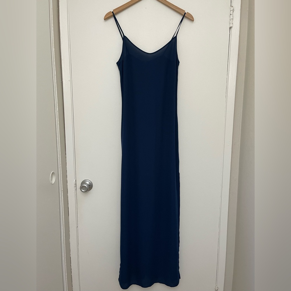 STAUD Deep Blue Slip Maxi Nightgown Dress size 4